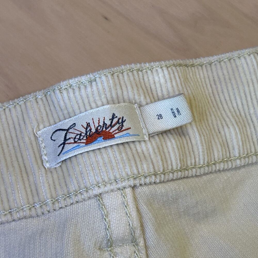 Faherty Womens 5 Pocket Corduroy Pants Ivory Women’s 28 - Picture 4 of 8